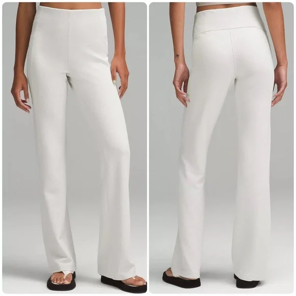 Lululemon Ribbed Softstreme Flared Pant Women’s Size 4 High Rise New With Tags - Picture 1 of 8